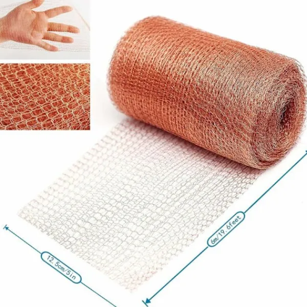 Clearance Högkvalitativt gnagarsäkert nät, 100 % koppar mot sniglar, möss, råttor, fåglar, nematoder och Ferramol, stickat kopparnät för inomhusbruk och trädgård (6 meter) | Fyndiq