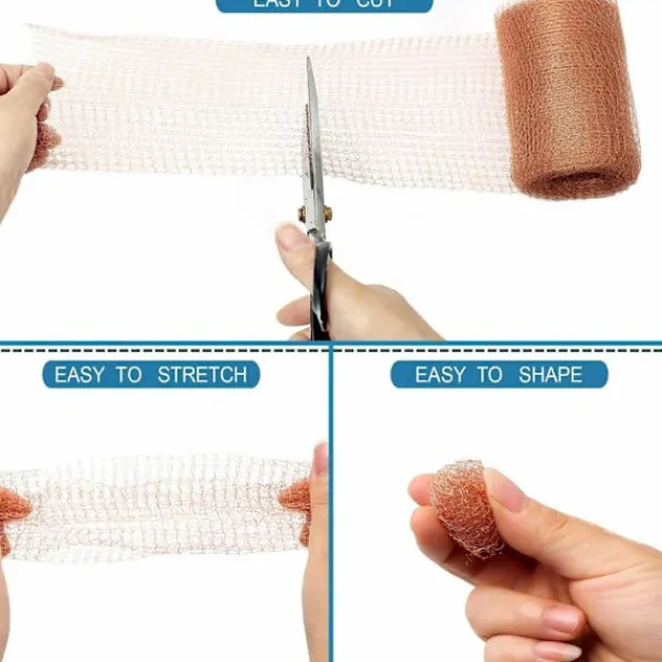 Clearance Högkvalitativt gnagarsäkert nät, 100 % koppar mot sniglar, möss, råttor, fåglar, nematoder och Ferramol, stickat kopparnät för inomhusbruk och trädgård (6 meter) | Fyndiq