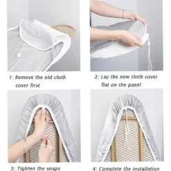 Högtemperaturbeständigt Strykbrädeöverdrag, Hushålls Strykbräda Tygöverdrag, Bomulls Strykbrädeöverdrag Svart