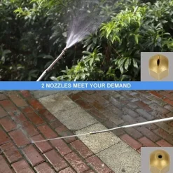 Högtryck Vattenpistol Slang Munstycke Jet Trädgård Bil Tvätt Pistol Set Svart