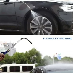 Högtryck Vattenpistol Slang Munstycke Jet Trädgård Bil Tvätt Pistol Set Svart