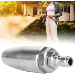 Online Högtrycks roterande munstycke, 350 Bar rostfritt stål högtryckstvätt roterande turbomunstycke, 1/4 snabbkoppling, spraymunstycksspetssats