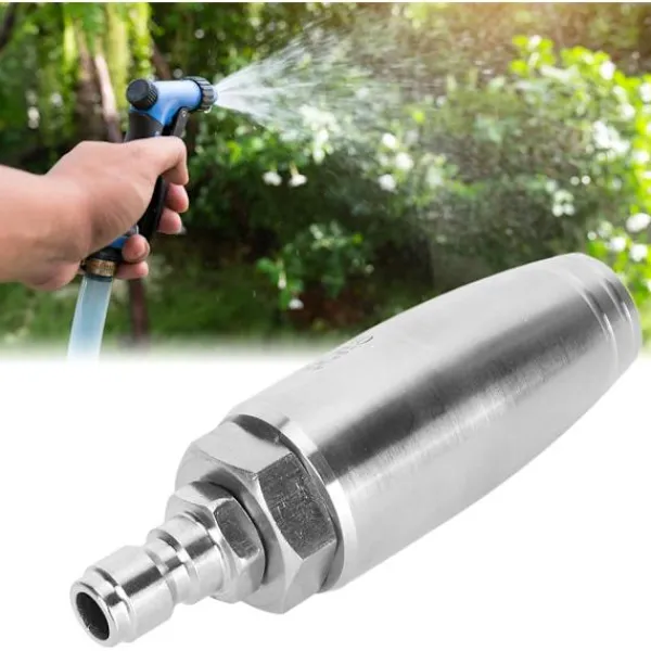 Online Högtrycks roterande munstycke, 350 Bar rostfritt stål högtryckstvätt roterande turbomunstycke, 1/4 snabbkoppling, spraymunstycksspetssats