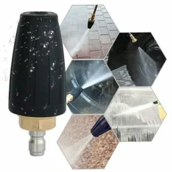 Discount Högtrycks roterande munstycke, 3600 PSI Turbo roterande munstycksspetsar, 1/4 snabbkoppling roterande högtryckstvättmunstycken för kallvattenhögtryckstvättar | Fyndiq