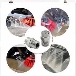 Discount Högtrycks Spraymunstycken i Rostfritt Stål - För Ytrengörare Tvättmunstycke 65 Graders Öppning 1.3 Mm Gängad Anslutning 1/4