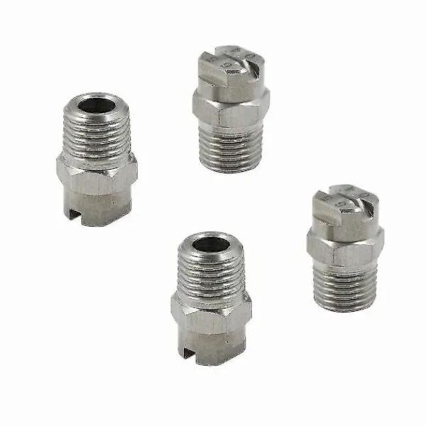 DAO Högtrycks Spraymunstycken i Rostfritt Stål - För Ytrengörare Tvättmunstycke 65 Graders Öppning 1.3 Mm Gängad Anslutning 1/4' db