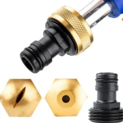 Hot Högtrycksmunstycke för trädgårdsslang - 2x Munstycken flerfärgad