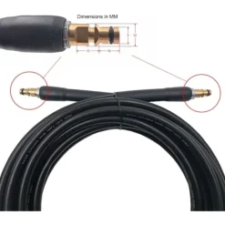 Outlet Högtrycksslang för Kärcher K2 K3 K4 K5 K6 K7 högtryckstvätt, slang, koppling och snabbkoppling (8 m)