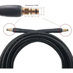 Hot Högtrycksslang för Kärcher K2 K3 K4 K5 K6 K7 högtryckstvätt, slang, koppling och snabbkoppling (8 m)