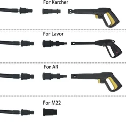 Högtrycksspolningsslang, 155 bar rörrengörare med 4 adaptrar för högtryckstvätt för AR/Black&Decker/Lavor/Stihl/Nilfisk, rengöring_max