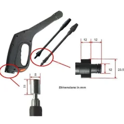 New Högtrycksspray för Faip Patriot Bosche Hög Biltvättstillbehör black