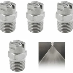 Clearance Högtryckssprutmunstycken i rostfritt stål - För ytrengöringsmedel Tvättmunstycke 65 grader Öppning 1,3 mm gängad anslutning 1/4''