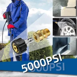 Discount Högtryckstvätt adapterset M22 3/8" slang snabbkoppling set, pistol snabbkoppling för högtrycksslangar