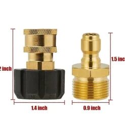 Outlet Högtryckstvätt Adapterset Snabbkopplingssatser för Snöskum M22 till 1/4 tum Snabbkoppling, 5000 PSI