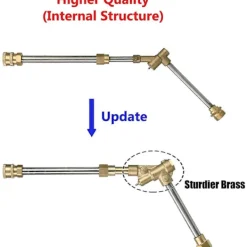 Högtryckstvätt Pistol 5000 PSI Ersättning för Varmt och Kallt Vatten M22 Anslutning 5 Munstycken