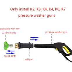 Hot Högtryckstvätt Pistol Adapter Snabbkoppling för Karcher K2 K3 K4 K5 K6 K7 Biltvätt Tillbehör Munstycksadaptrar