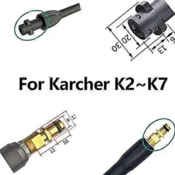 Clearance Högtryckstvätt Pistol Jet Tvätt Tillbehör för Karcher K2 K3 K4 K5 K6 K7 Krcher & Munstycksset Smuts Lans Spray Munstycke Justerbar Rengöring Biltvättar | Fyndiq