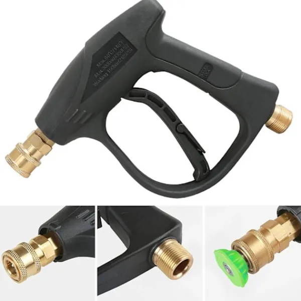 Högtryckstvätt pistol, med 5 färgade snabbkopplingsmunstycken M22-14 slanganslutning