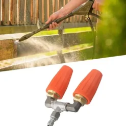 Clearance Högtryckstvätt Rotations Dubbel Turbo Munstycke Spray Spets 1/4Tum 4000PSI Ersättningsmunstycke Spray Spets
