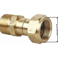 Outlet Högtryckstvätt Swivel Joint Mässing Han M22 Slangadapter för Bilrengöring Vattenpistol 14mm Invändig Gänga Koppling