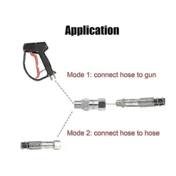 Hot Högtryckstvätt Swivel Joint 3/8 Tum Slangkopplingar Rotationskoppling Bil Tvät