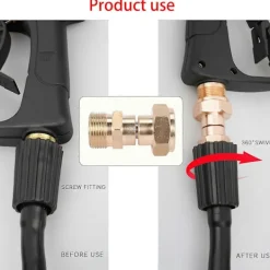 Outlet Högtryckstvätt Vridkoppling, Fri till Slangkoppling, Anti-Twist Metrisk M22 14Mm Anslutning, 3000 Psi-B14