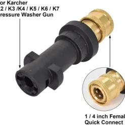 Discount Högtryckstvättadapter, 1/4 snabbkoppling kompatibel för Kärcher