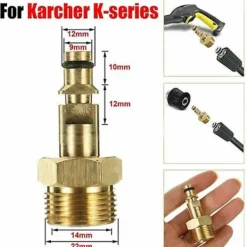 Outlet Högtryckstvättadapter M22 slangrör snabbkoppling för Kärcher K-serien_Överraskning