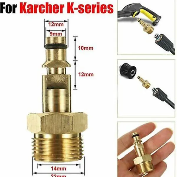 Outlet Högtryckstvättadapter M22 slangrör snabbkoppling för Kärcher K-serien_Överraskning