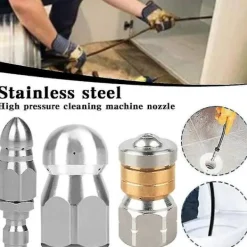 New Högtryckstvättmunstycke Professionell Tryck Avloppsrengöringsmunstycke