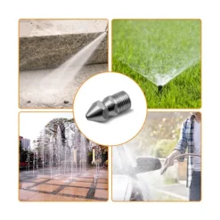 New Högtryckstvättmunstycken, SS304 rostfritt stål avloppsrensningsmunstycke, 3/8 BSP hane gänga rörrengöringsmunstycke, för trädgårdsbevattning avloppsrengöring | Fyndiq