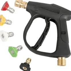Best Högtryckstvättpistol, 3000 PSI Max med 5 färger Snabbkoppling Munstycken M22 Slanganslutning 3.0 Spets