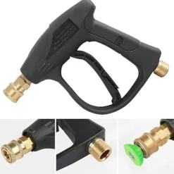 Best Högtryckstvättpistol, 3000 PSI Max med 5 färger Snabbkoppling Munstycken M22 Slanganslutning 3.0 Spets