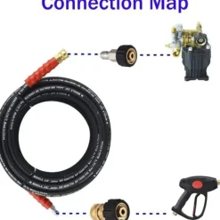 Hot Högtryckstvättslang Adapter Set M22 till 3/8 Snabbkoppling för Högtryckstvättslang, 5000 PSI