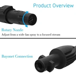 New Högtryckstvättspistol kompatibel med Kärcher K-serien, inklusive biltvättspistol, handtag, lång skumpistol och flaskrengöringsset_max