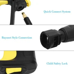 Högtryckstvättspistol lämplig för Kärcher K-serien, biltvättspistol, handtag, lång skumpistol, flaskrengöringssats-FA7-