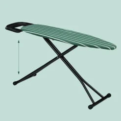 Best Northix Höjdjusterbar strykbräda med strykjärnsstöd, 121 x 39 cm