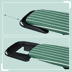 Best Northix Höjdjusterbar strykbräda med strykjärnsstöd, 121 x 39 cm