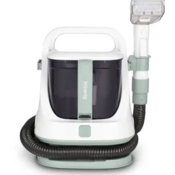 HKOENIG TWT77 handhållen textilrengörare - Avtagbara rena och smutsiga vattentankar - Kapacitet 1,4L/1,2L - Effekt 650W Vitt, grönt och svart Grön, Vit