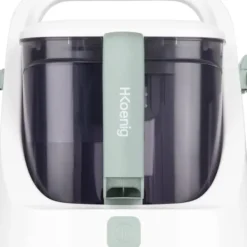 HKOENIG TWT77 handhållen textilrengörare - Avtagbara rena och smutsiga vattentankar - Kapacitet 1,4L/1,2L - Effekt 650W Vitt, grönt och svart Grön, Vit