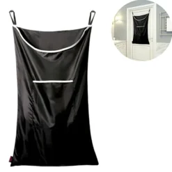 Outlet Xuigort Hållbar Oxford Bag Tvättkorg Väska, Över Dörren Tygväska med Krokar, för Badrum, Förvaring, Vägg, Garderob, 75x50cm