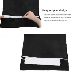 Outlet Xuigort Hållbar Oxford Bag Tvättkorg Väska, Över Dörren Tygväska med Krokar, för Badrum, Förvaring, Vägg, Garderob, 75x50cm