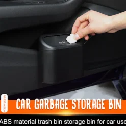 Best Hängande Bilsoptunna Bärbar Läcksäker Fordonssoptunna Trycklock Bilkontor Hem