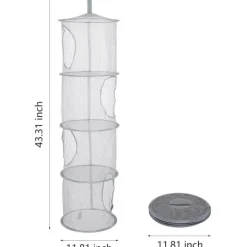 Clearance Hängande Förvaringsnät, Hängande Leksaksförvaring, 4-Lagers Nätförvaringskorg Hopfällbar Utrymmesbesparande Organizer för Mjuka Leksaker Kläder{Y F L} | Fyndiq