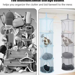 Clearance Hängande Förvaringsnät, Hängande Leksaksförvaring, 4-Lagers Nätförvaringskorg Hopfällbar Utrymmesbesparande Organizer för Mjuka Leksaker Kläder{Y F L} | Fyndiq