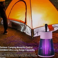 Discount Hängande krok elektrisk avvisande lampa multifunktionell laddningsbar avvisande fälla lampa för vardagsrum sovrum（Uppladdningsbar，Grå）