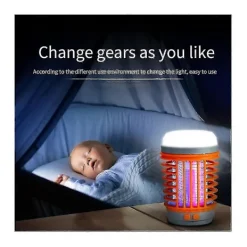 Hängande LED Mygglampa Elektrisk Flugavvisare Inomhuslampa Zapper USB Uppladdningsbar Utomhusvandring