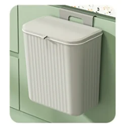 Sale Hängande papperskorg med lock 7L Kök Papperskorg Hushåll Badrum Papperskorg (grå)