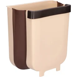 Best Hängande Papperskorg Vikbar Vattentät Multifunktionell Bänkskiva Papperskorg för Hem Kök Badrum Kaffe