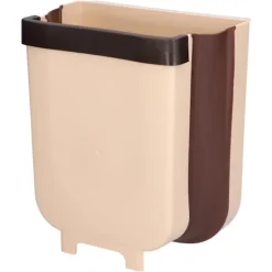 Best Hängande Papperskorg Vikbar Vattentät Multifunktionell Bänkskiva Papperskorg för Hem Kök Badrum Kaffe